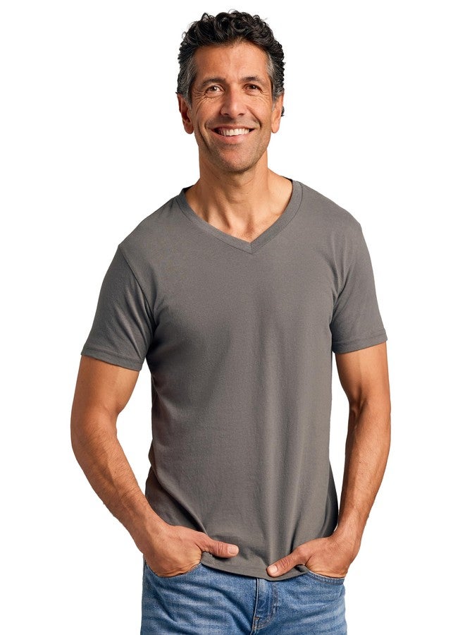True Classic Mens V Neck T Shirts – Cotton V Neck T Shirts for Men, V-Neck Mens T-Shirts and Undershirts for Men Pack/Singles, Pack of 1, Carbon, XL - Image 1